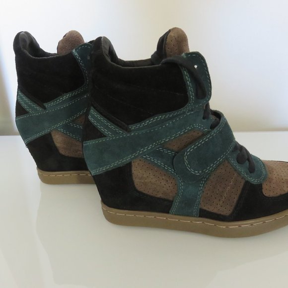 NIB ASH ITALIA Wedge Sneakers Sz 38 Style #84940 - Picture 3 of 5